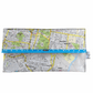 Recycled street map wallet featuring Ipswich and suburbs, made from 2009 Brisbane region map pages.