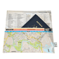 Map pouch with a map of Australia on a white background