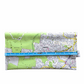 Recycled Street Map Wallet featuring Brisbane suburbs Taringa, Ashgrove, and Mount Coot-tha with magnetic closure