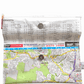 Map pouch with a map design on a white background