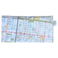 Map-patterned wallet on a white background