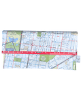 Recycled Street Map Wallet featuring Collingwood and Fitzroy Melbourne suburbs design
